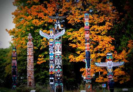 Totempalen in Stanley Park, Vancouver