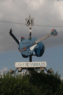 Crossroads bord in Clarksdale