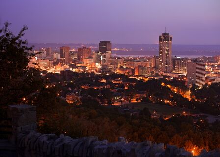 Hamilton City by night