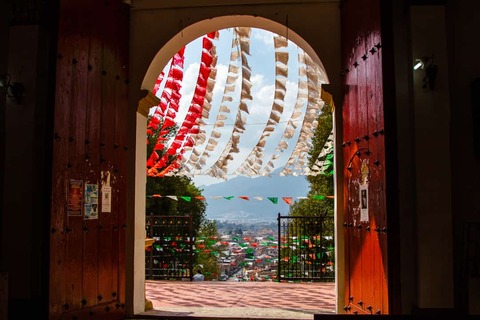 Mexicaanse straat, San Cristóbal de las Casas, Chiapas, Mexico