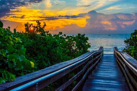 zonsopkomst Florida beach, Juno beach
