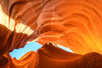 View Of Antelope Canyon And Sky QSHJVRG
